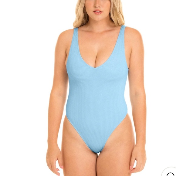 NWT JMP The Label Baby Blue One Piece Swimsuit. - Picture 4 of 12